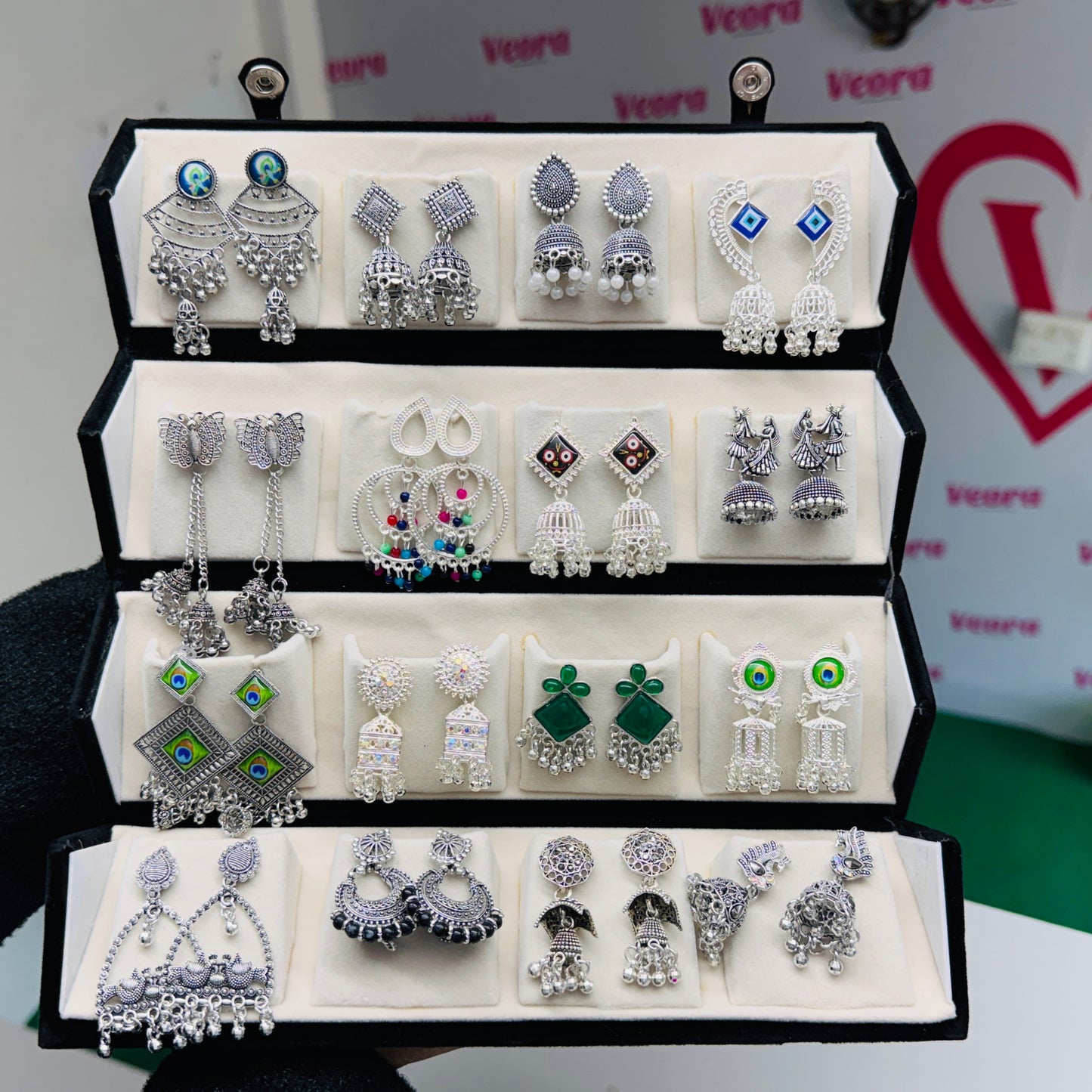 16 pair Box With 16 Big size Earrings (Viral Gift Box ) Limited Stock