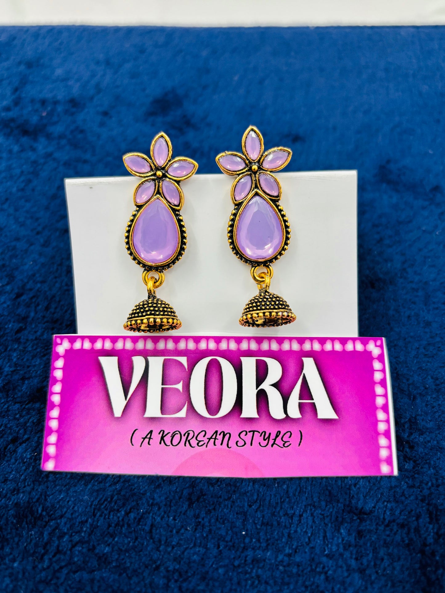 Set Of 4 Royal Colour Earrings