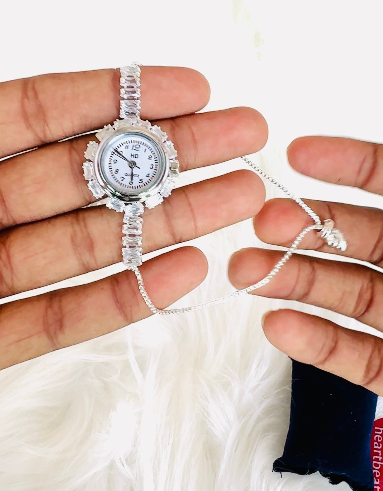 Premium Shine Watch , 1 Set Big Jhumka And Love Notes With Love Pauch