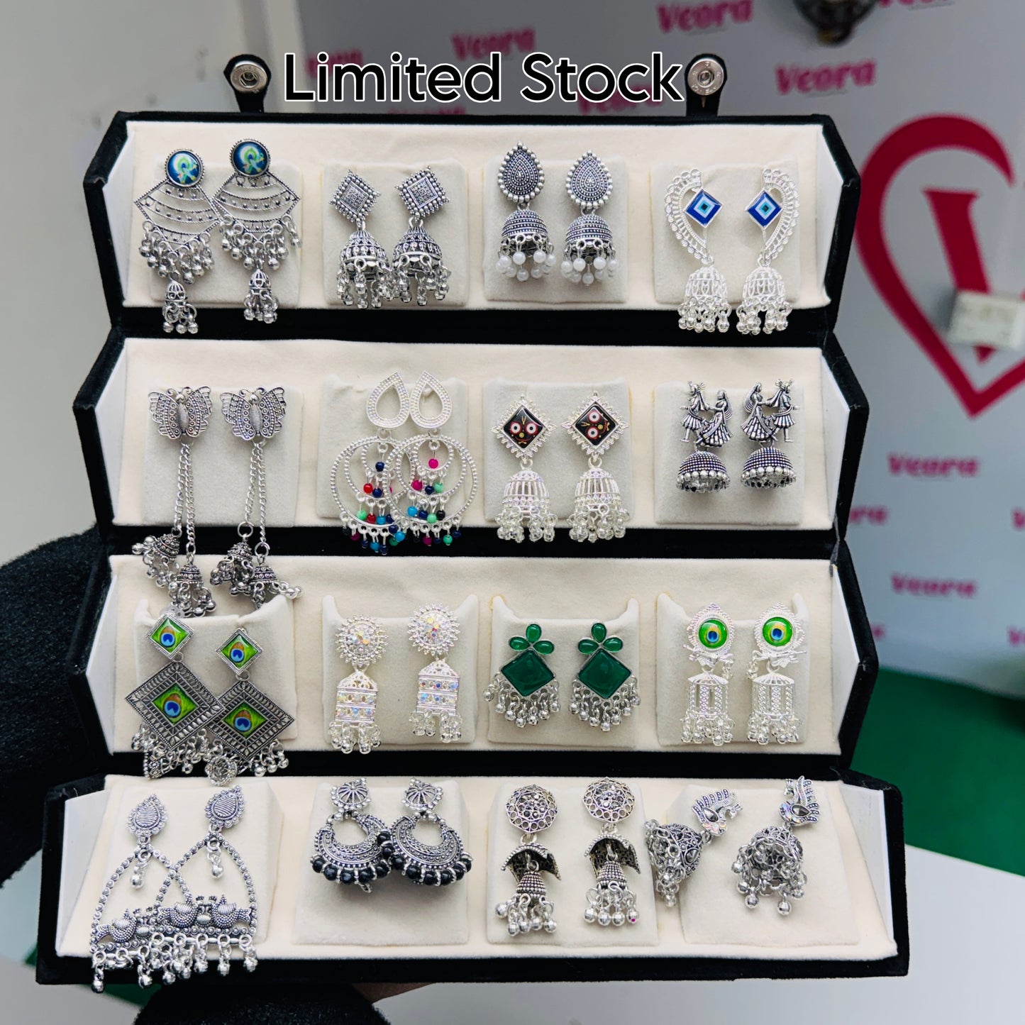 16 pair Box With 16 Big size Earrings (Viral Gift Box ) Limited Stock