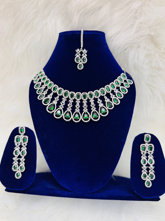 American diamond Neckless  with 6 Month Warranty ￼￼