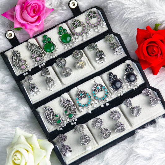 Viral 12 Pair Earrings With Velvet Box | 😍 Perfect Gift For Your Pasandida Girl