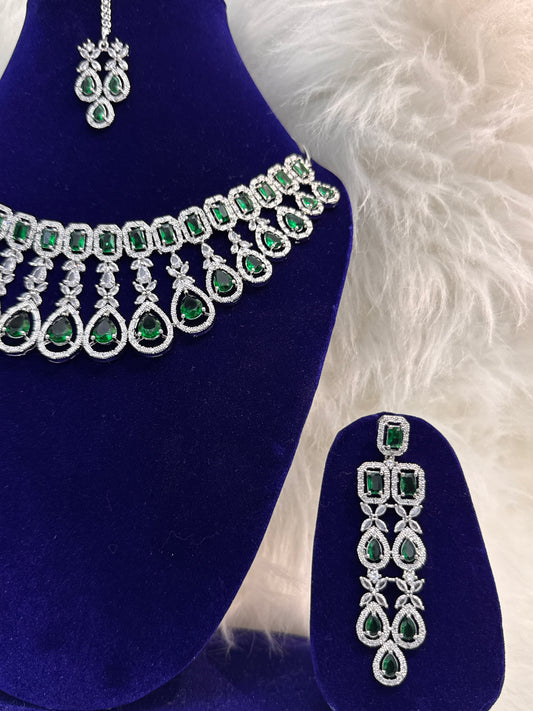 American diamond Neckless  with 6 Month Warranty ￼￼