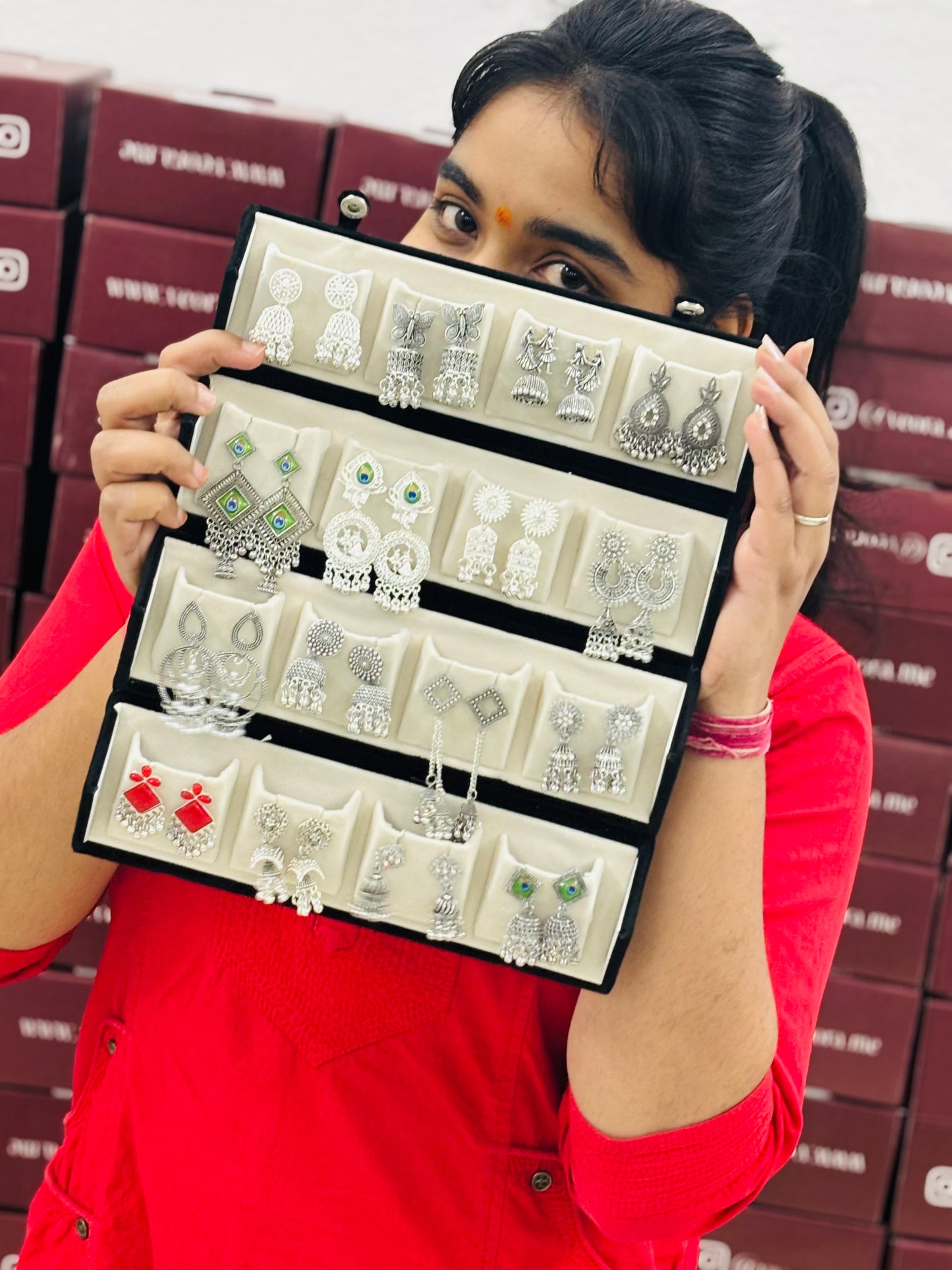 Viral 16 Pair  Earrings Set  With Free Gift ( Limited Stock Buy Now )