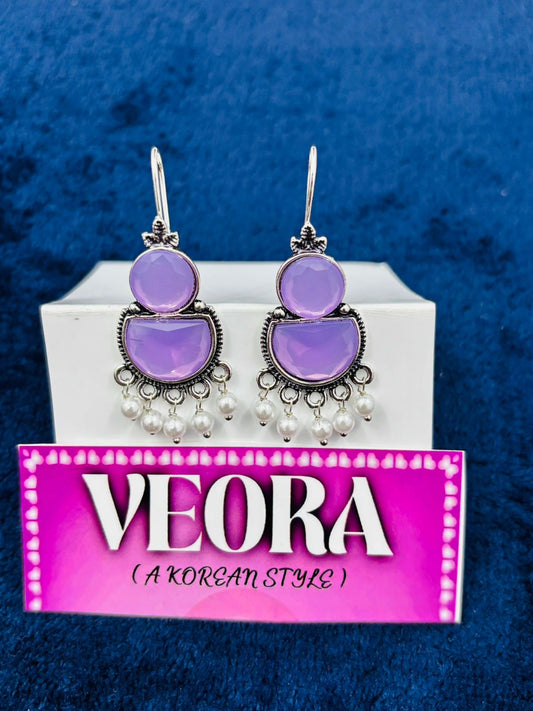 Luxery purle colour Earrings set Of 1