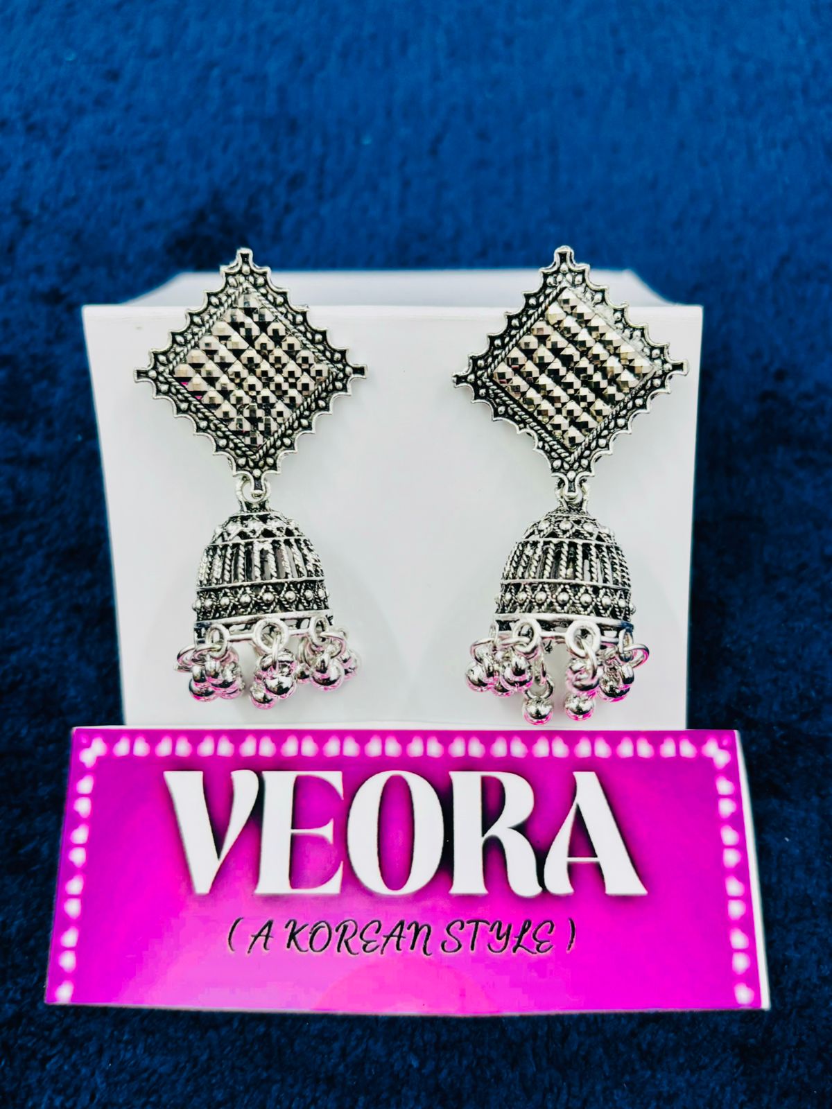 set Of 6 colour oxidised Elephant, Royal earring